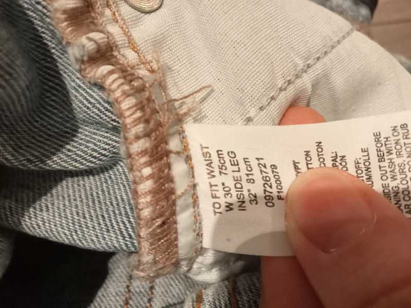 Spodnie proste nogawki JEANS Damskie Niebieskie Fordon