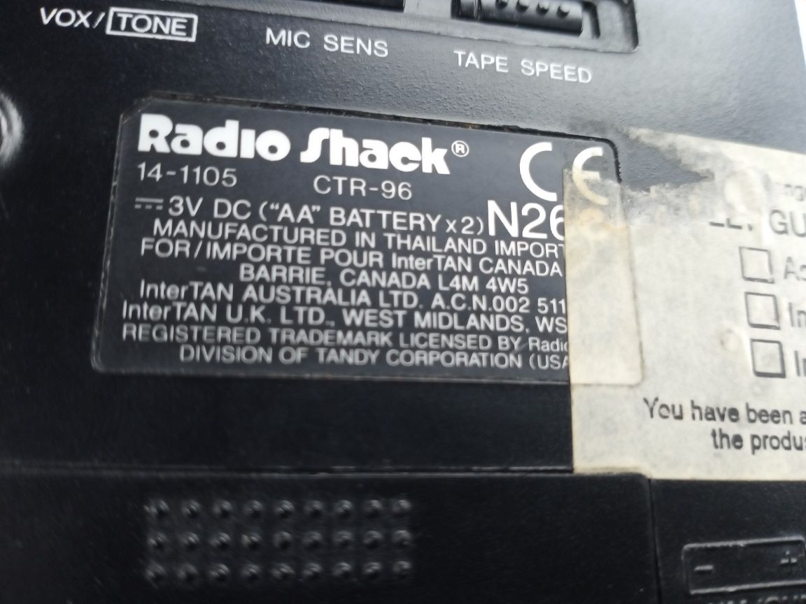 Stary walkman dyktafon Radio Shack do kolekcji