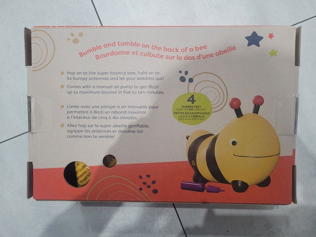 Skoczek pszczółka B-toys nowy