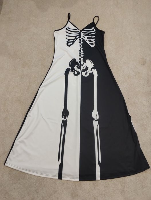HALLOWEEN Długa sukienka na imprezę Halloween, karnawał