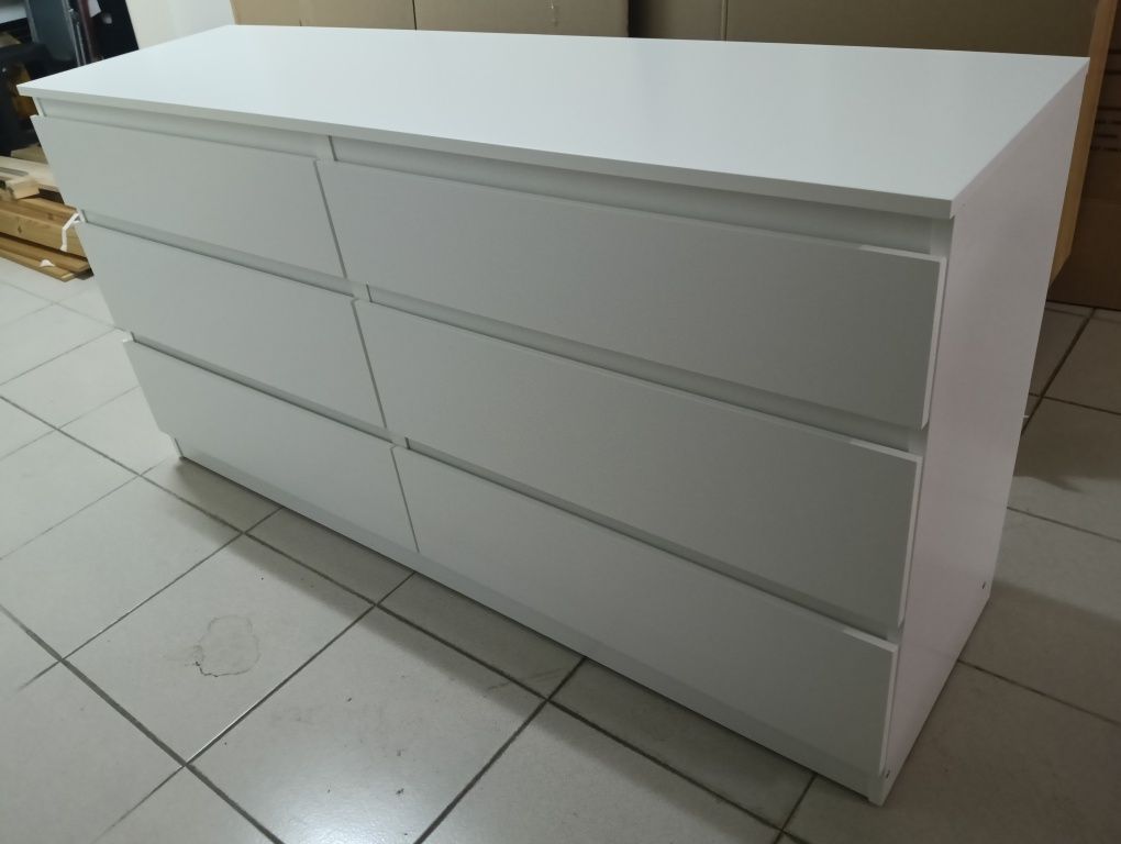 Cómoda c/6 gavetas, branco, 140x72