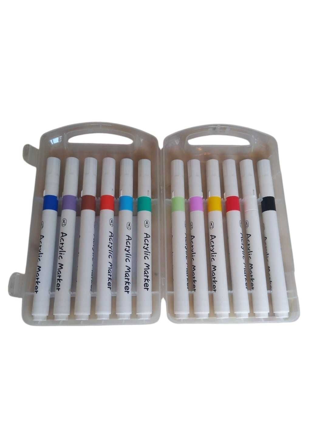 Акрилові маркери 12 шт/уп. Marker Acrylic Yulin Y-04-12 в кейсі