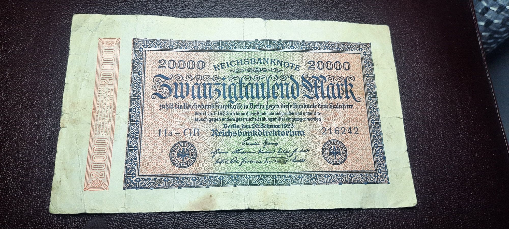 Banknot 20000 marek 1923r