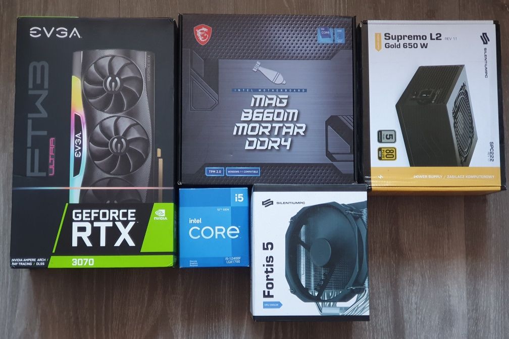 Komputer gamingowy, i5 12400f, RTX 3070, 16GB RAM, 3TB