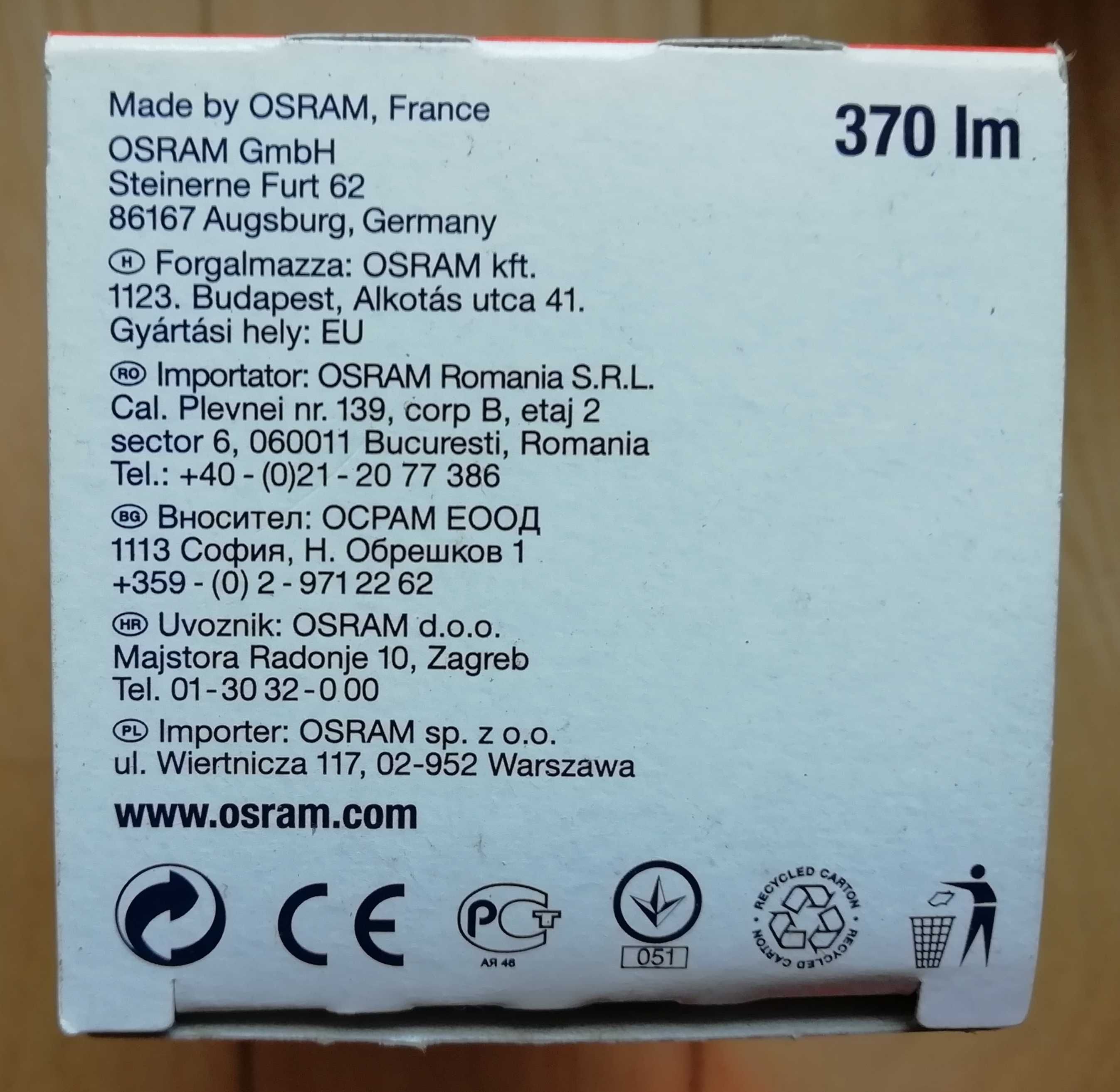 6x OSRAM 40W E27 tradycyjna żarówka MATOWA Bellalux Soft White