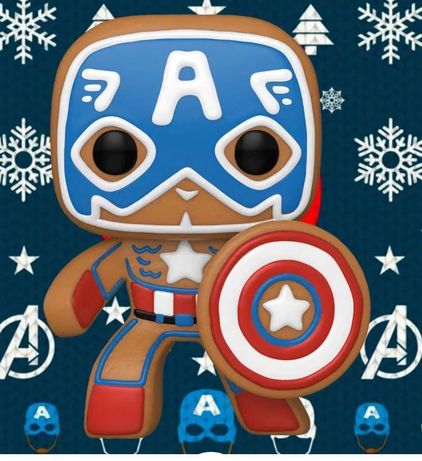Funko POP! Gingerbread Captain America 933 Marvel Holiday