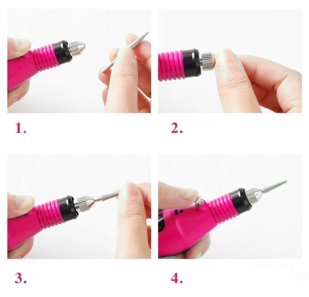 Frezarka do paznokci manicure pedicure zestaw frezy kapturki