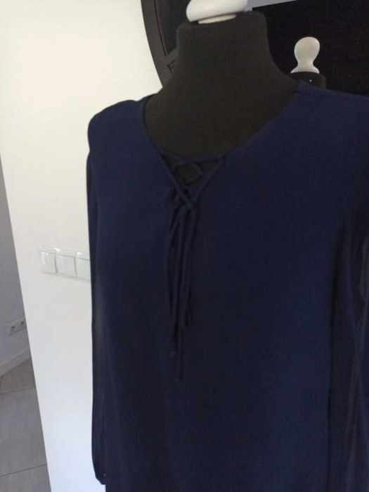 Bluzka szyfonowa granatowa M/L
