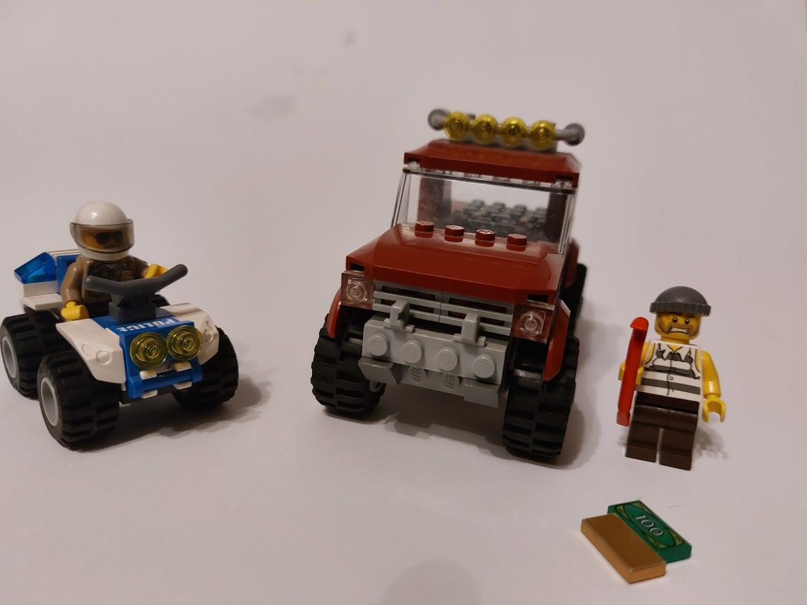 Lego city 4437 auto złodzieja, quad policyjny