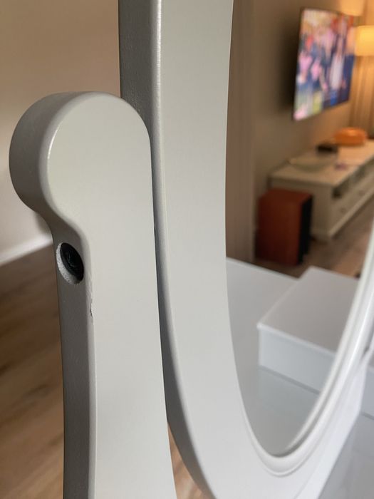 Toaletka Ikea Hemnes szara z taboretem