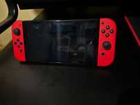 Nintendo switch OLED czerwone +gry