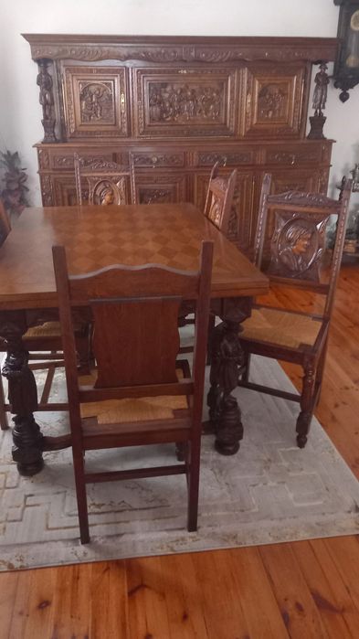 Meble gdańskie dębowe