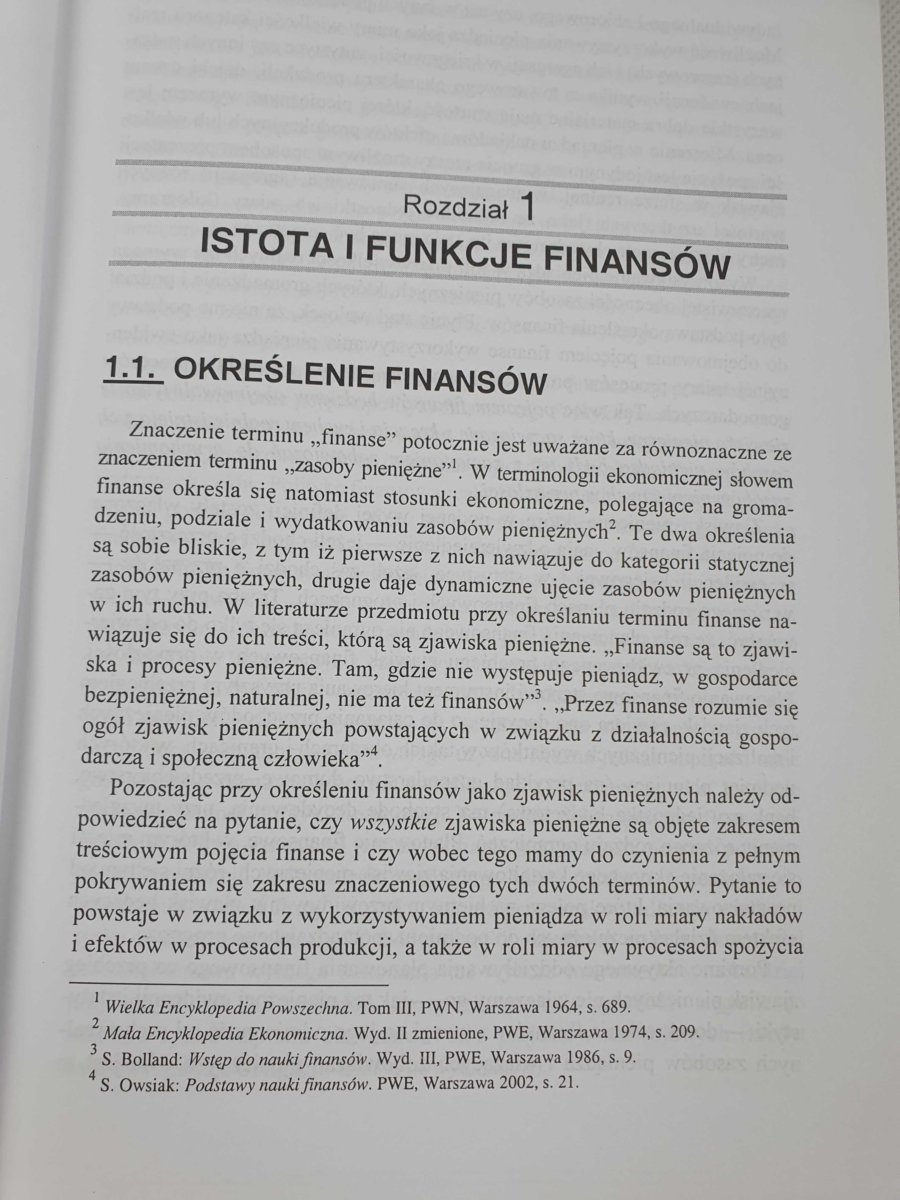 Podręcznik Finanse, praca zbiorowa pod redakcją Janusza Ostaszewskiego