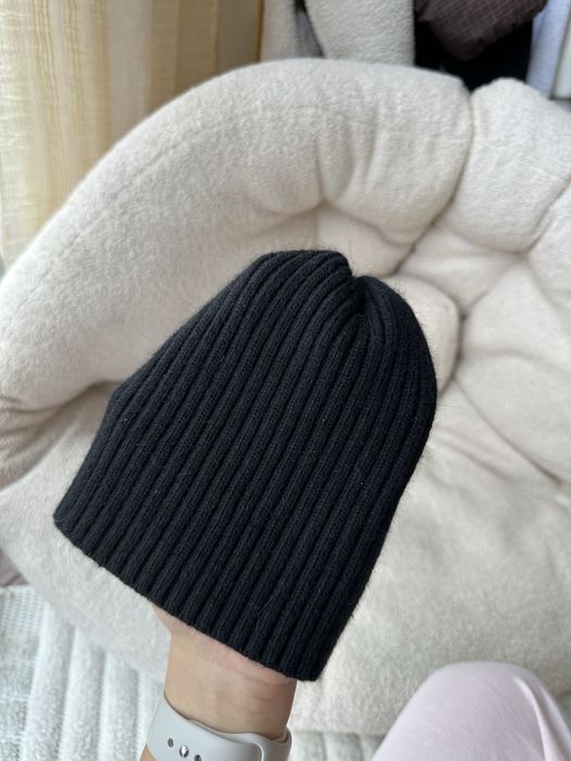 Дитяча вʼязана чорна шапка Armani jeans