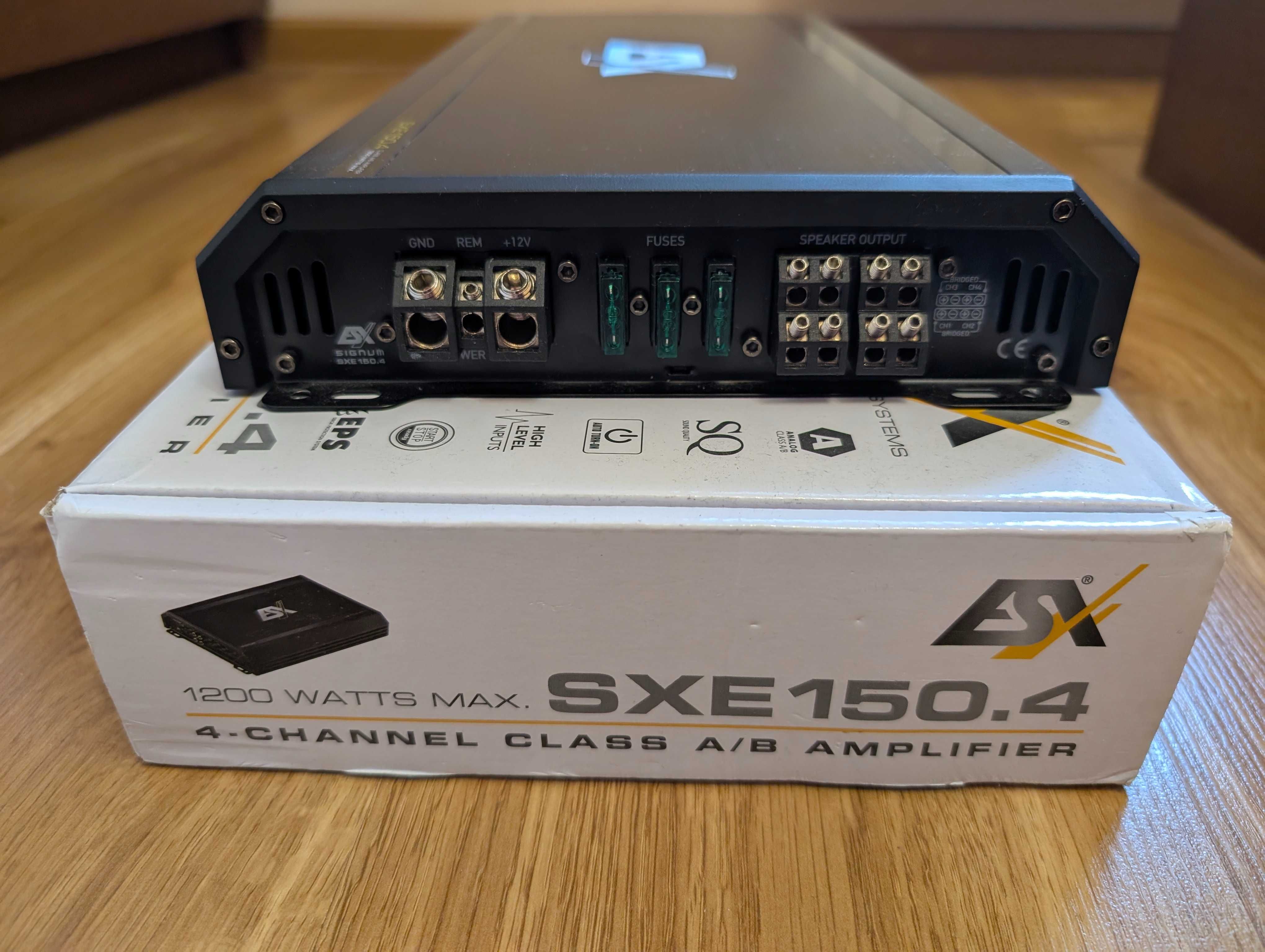 wzmacniacz samochodowy, producent ESX – model SXE150.4, gwarancja