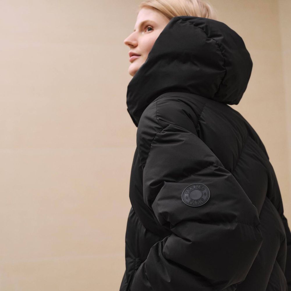 Пуховик теплий Hermes 36 р оригинал