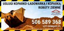 Usługi Koparkoładowarka/koparką/roboty ziemne/wykopy/niwelacja terenu