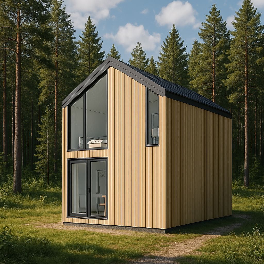 Nowoczesny dom Prefabrykowany 55m² – GOTOWY W SUPER CENIE!