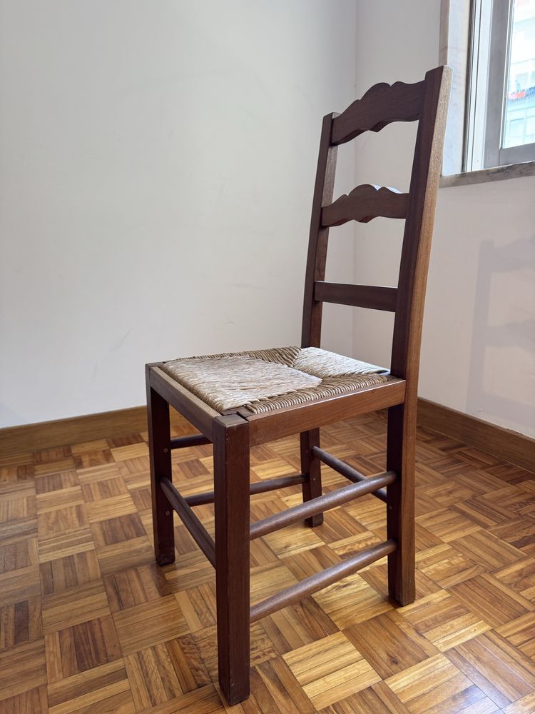 Cadeiras de palhinha ( tipo alentejanas ), conjunto de 6