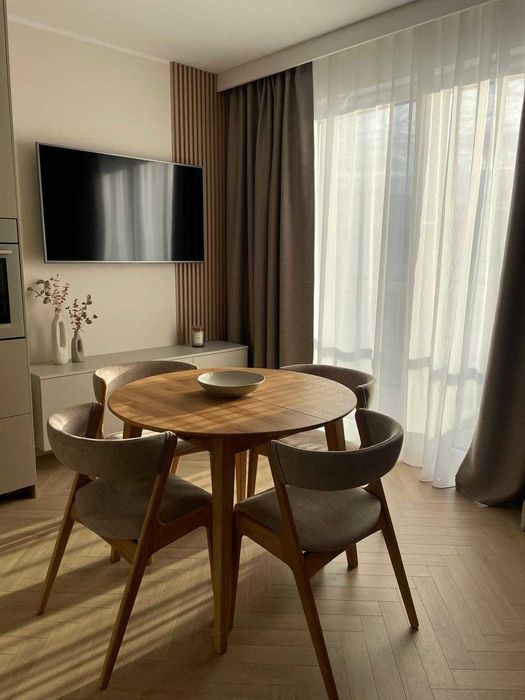 Drewniany stół - dębowy stół - okrągły stół rozkładany - od ręki