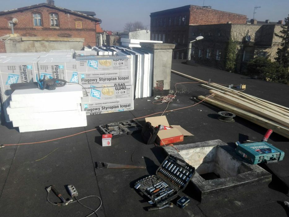 Styropapa, papa termozgrzewalna, rynny kominy fv. Gwarancja ocieplenie