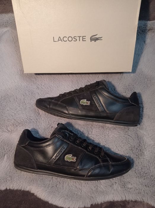 Buty Lacoste Chaymon rozmiar 44 czarne skóra 28 cm wkładka super męski