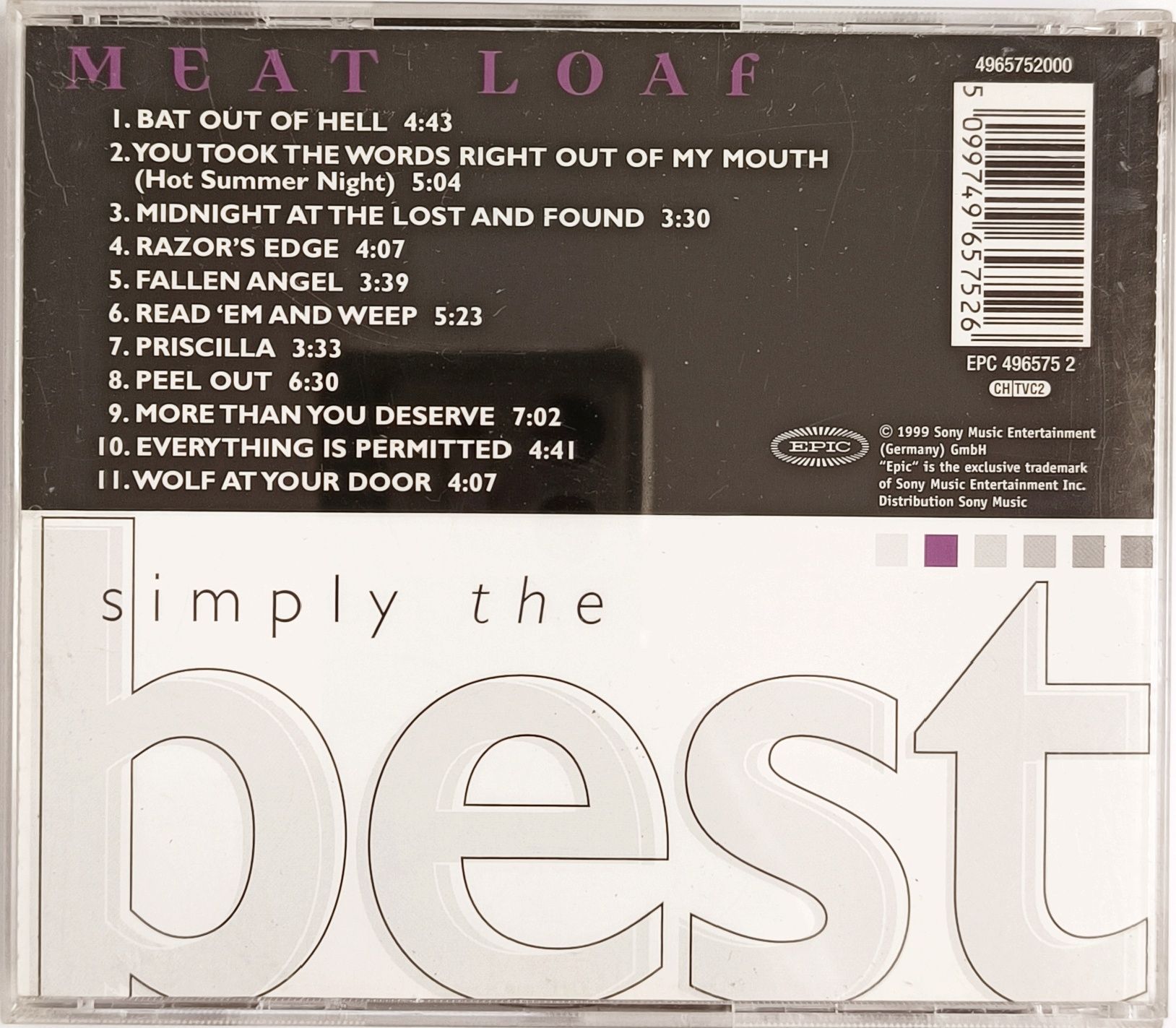 Meat Loaf Simply The Best 1999r