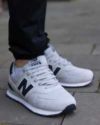 Кроссовки мужские Нью Беланс серые New Balance 574 Silver Black