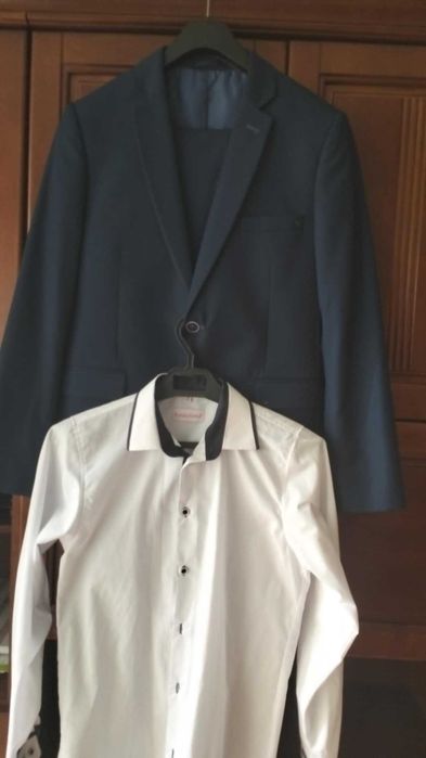 garnitur młodzieżowy 168/170 marynarka spodnie  wełna Studniówka