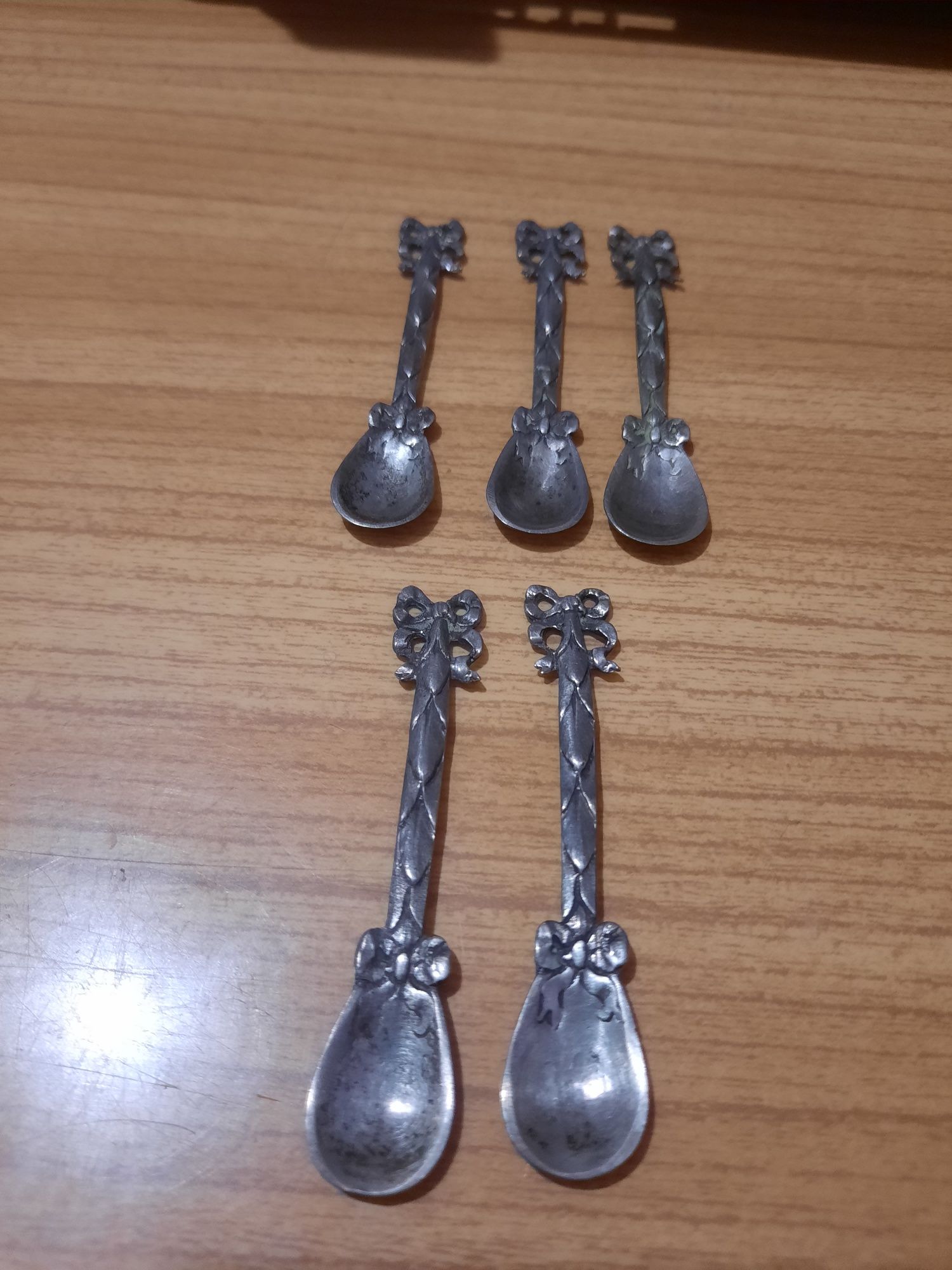 Stare srebrne łyżeczki do przypraw srebro 800 niemieckie punce antyki