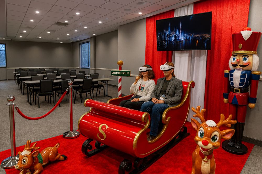 Wynajem atrakcji świątecznych sanie św Mikołaja Mikołajki VR