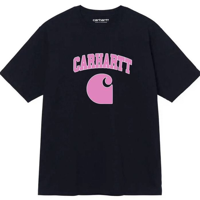 Мужские футболки Carhartt University Кархарт белая черная тишка