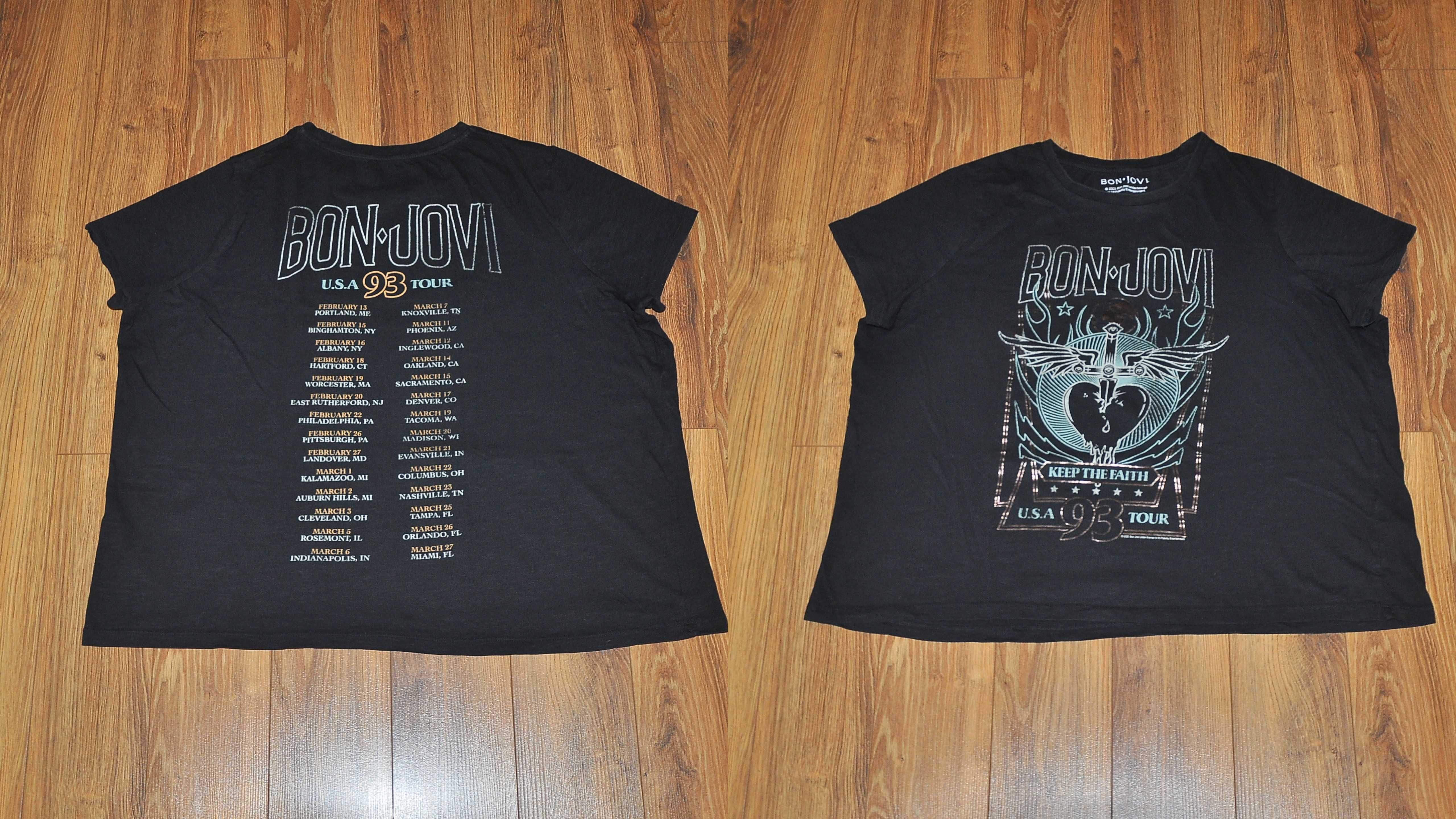 BON JOVI - Keep the Faith U.S.A 93 TOUR - koszulka rozm.5XL UK22