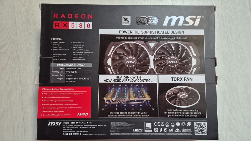 Rx 580 msi Armor white OC