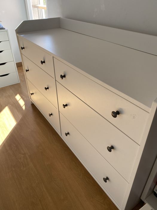 Comoda branca 6 gavetas Ikea Hauga