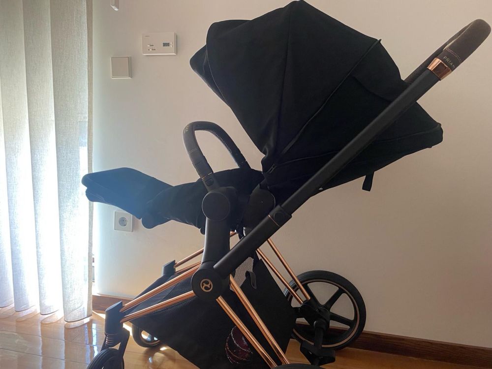 Carrinho cybex priam rose gold + ovo cloud z