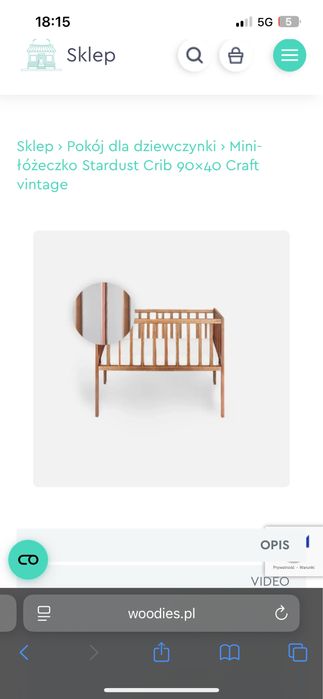 Mini łóżeczko woodies