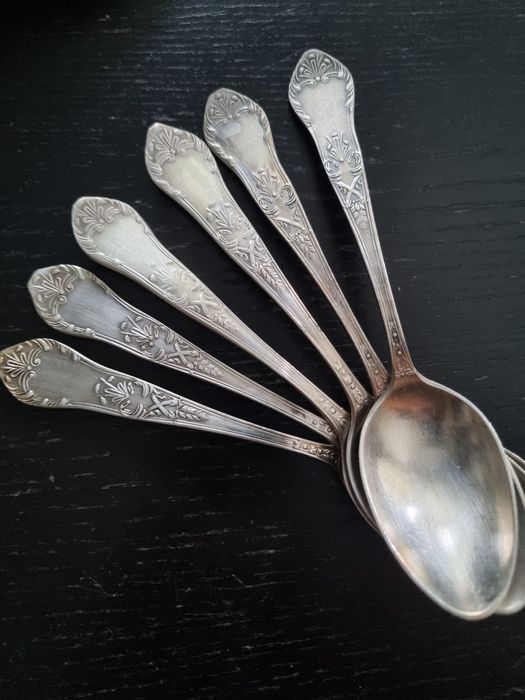 Posrebrzane łyżeczki zestaw Hefra Fraget Met 60