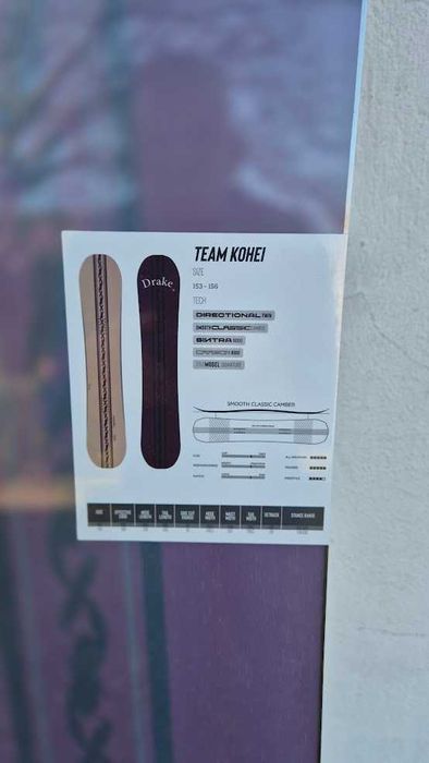 Deska snowboardowa Drake Team Kohei  153 cm