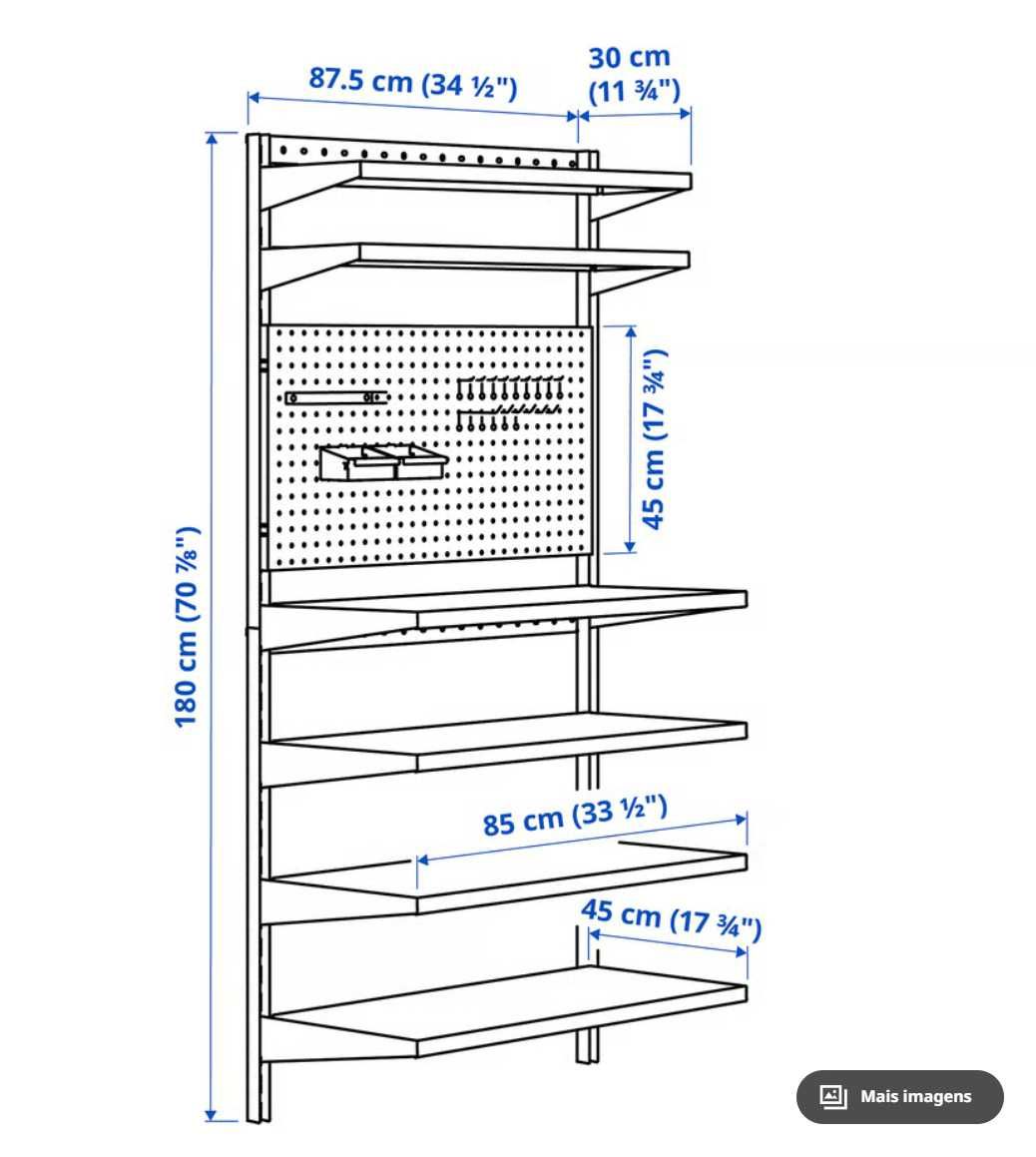 Estante de Parede com Placar BROR - IKEA