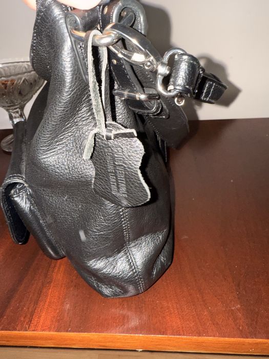 Сумка чорна шкіряна