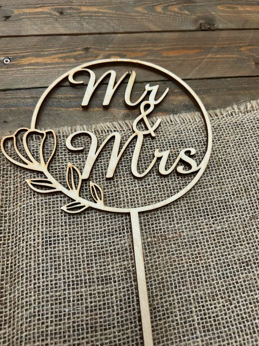 Topper na tort Mr&Mrs