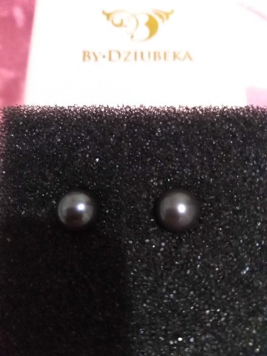 Kolczyki srebro 925 perły naturalne By Dziubeka perła naturalna sztyft