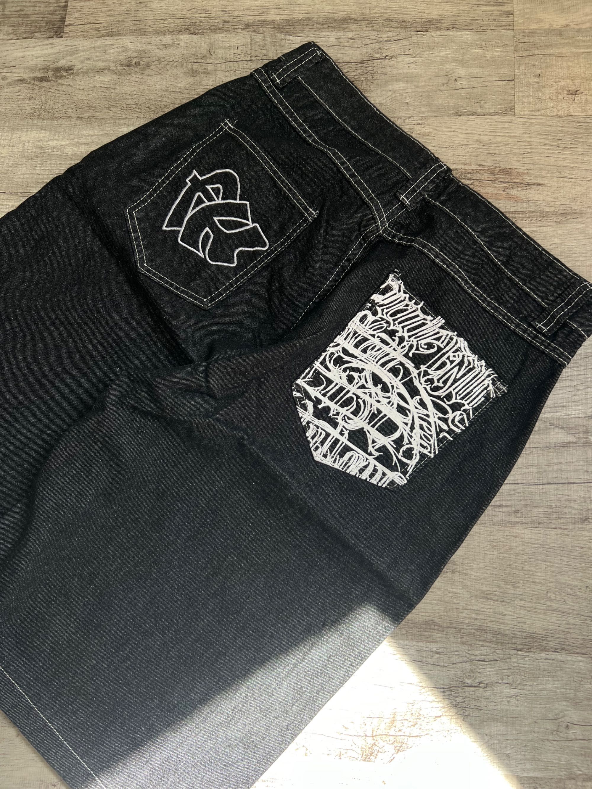 Широкі Шорти Довгі Джинсові Jaded London Чорні JNCO Skater Y2K SK8