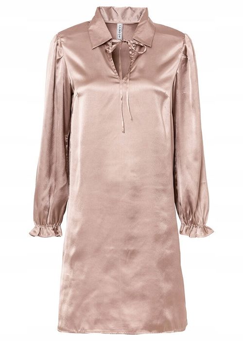 B.P.C sukienka satynowa złoto-beżowa ^38