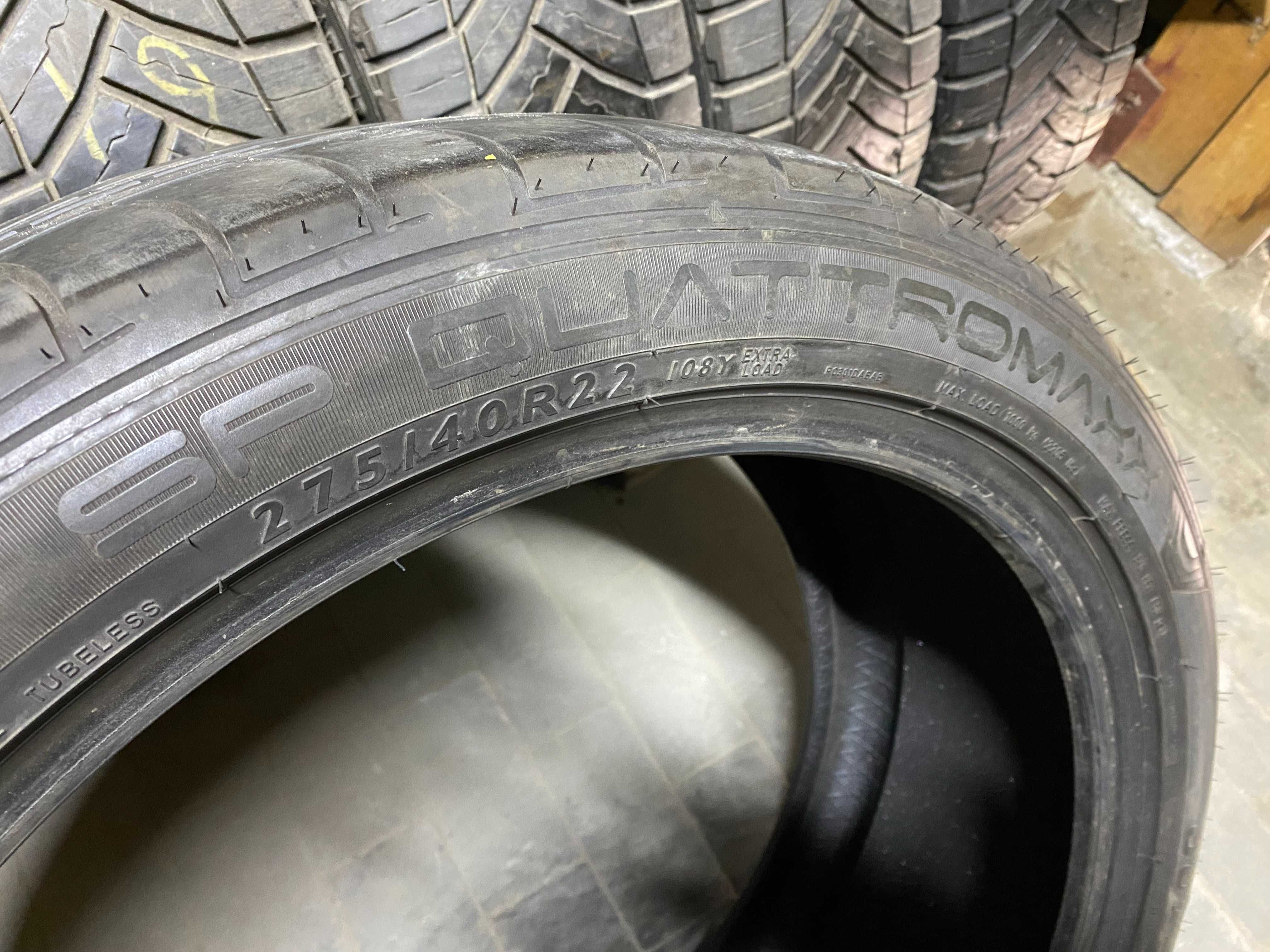 Літні Шини 275/40R22 Dunlop SP Quattromaxx 7+мм 2019/2020рік