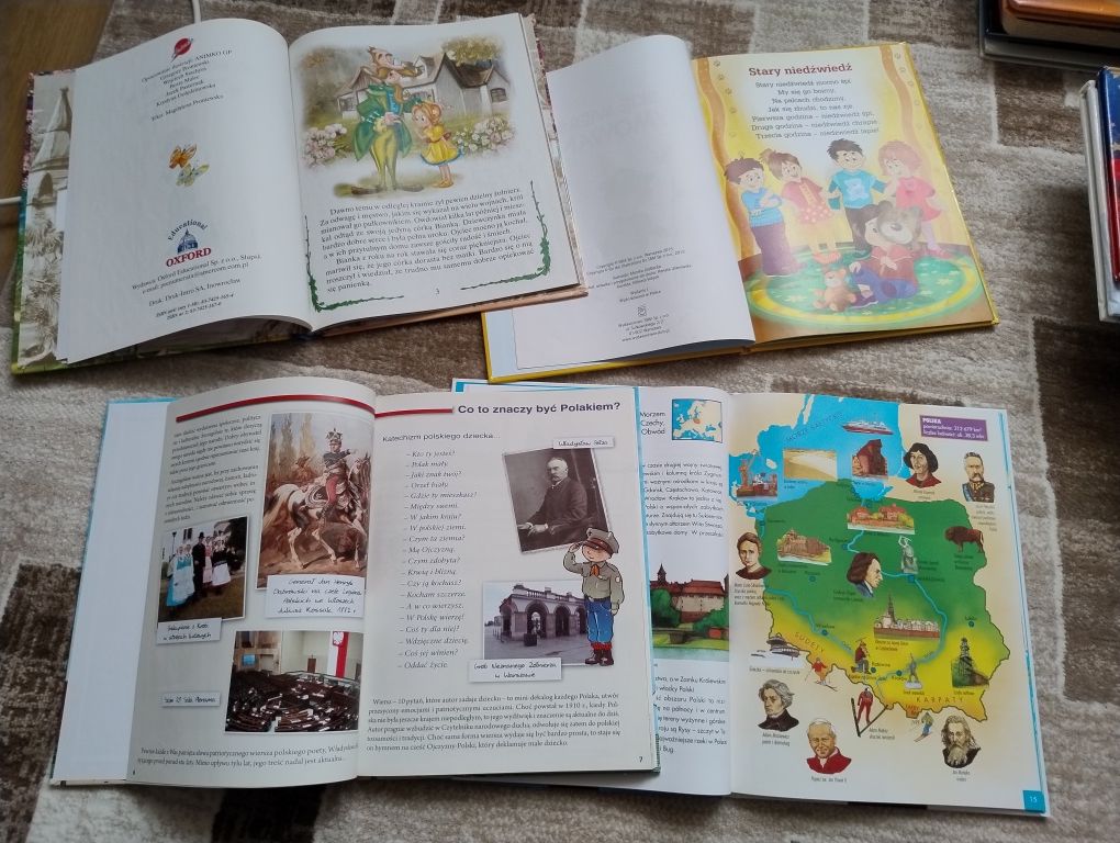 Książki dla dzieci nowe Atlas Europy itp.