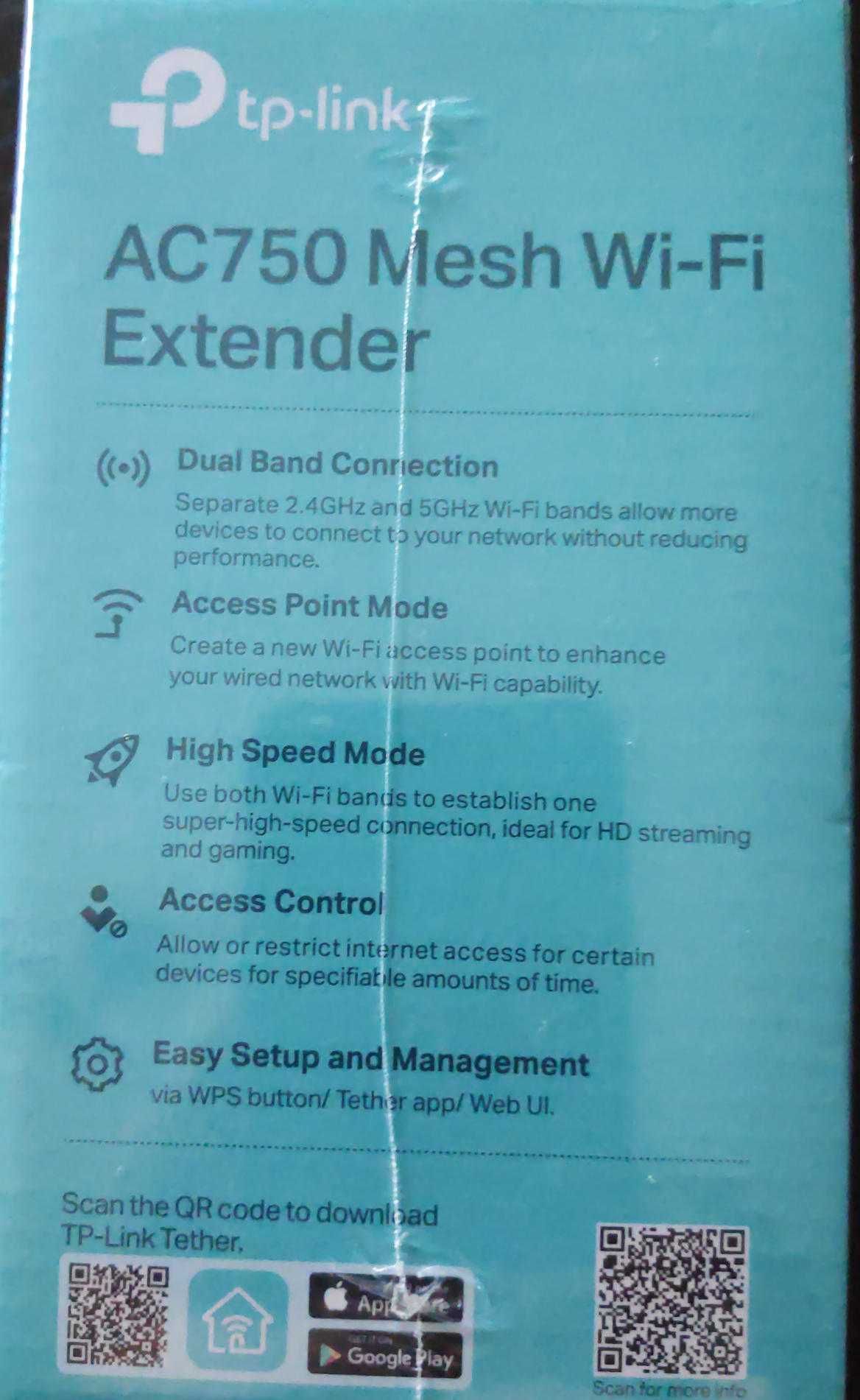 Extensor Cobertura de rede Wi-Fi dual band TP-Link RE200