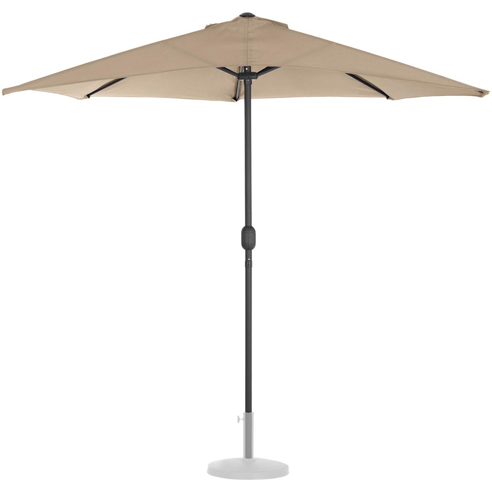 Półparasol przyścienny balkonowy tarasowy półokrągły 270 x 135 cm