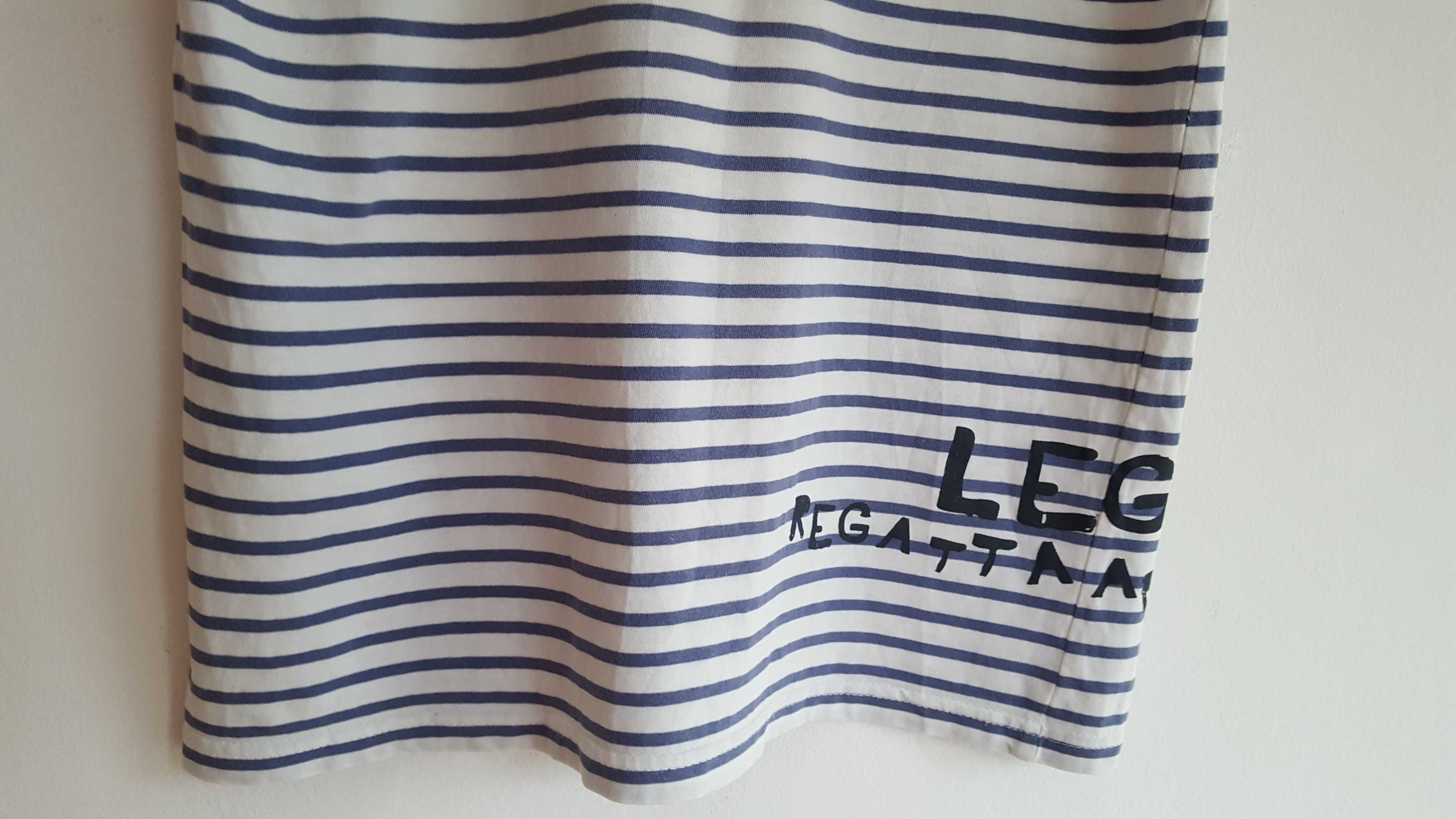 T-shirt Regatta w paseczki styl marynarski M bawełna